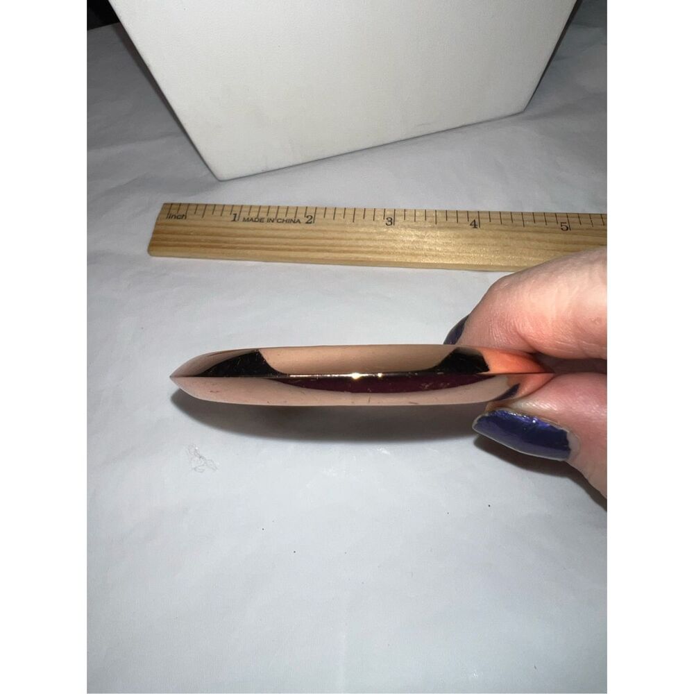 Chloe + Isabel Rose Gold Tone Ridged Bangle Bracelet